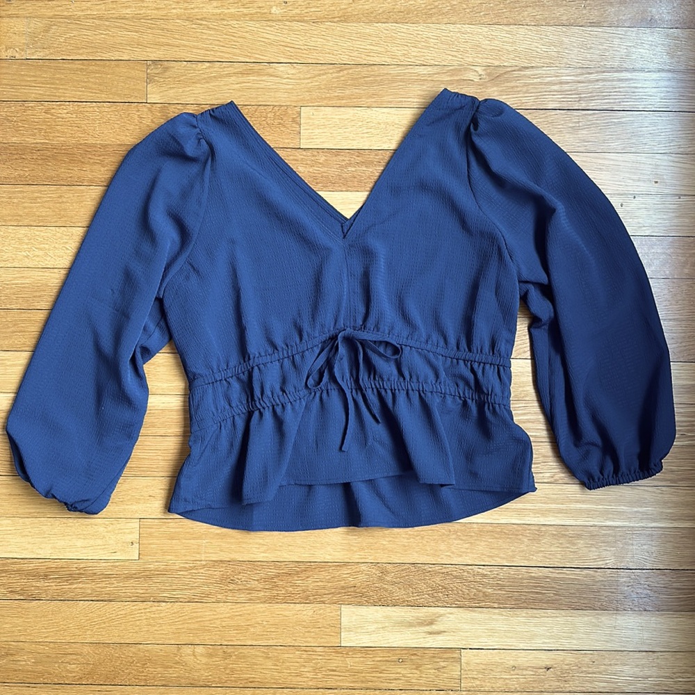 Madewell navy blouse